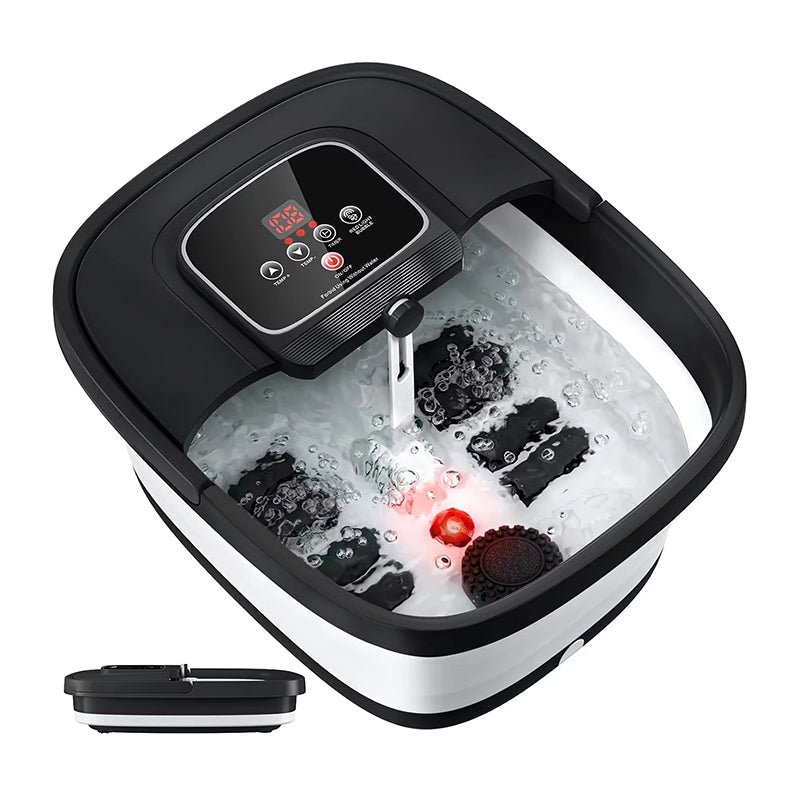 Spaillax Spa Ă pied pliable Spa Spa de pied avec un masseur de bain Ă pied chauffant avec 8 rouleaux de massage
