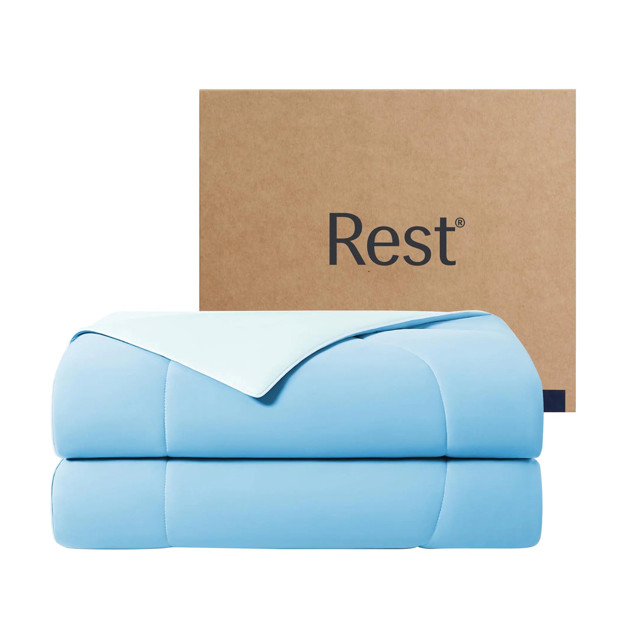 REST® Evercool® Koelende Deken Full/Queen Deken voor Warme Slapers All Season Beddengoed om Koel te Blijven bij Nachtelijk Zweten Ademende Lichtgewicht Deken 90"X90" Inches Aqua Blauw