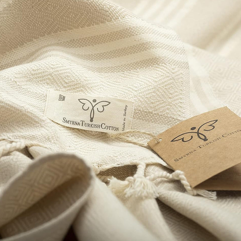 Smyrne Turc Cotton Heritage Series Turkish Beach Turkish Beach Surdimensione 37x71 pouces Extra Large Sand sec de la plage gratuite de sable gratuit