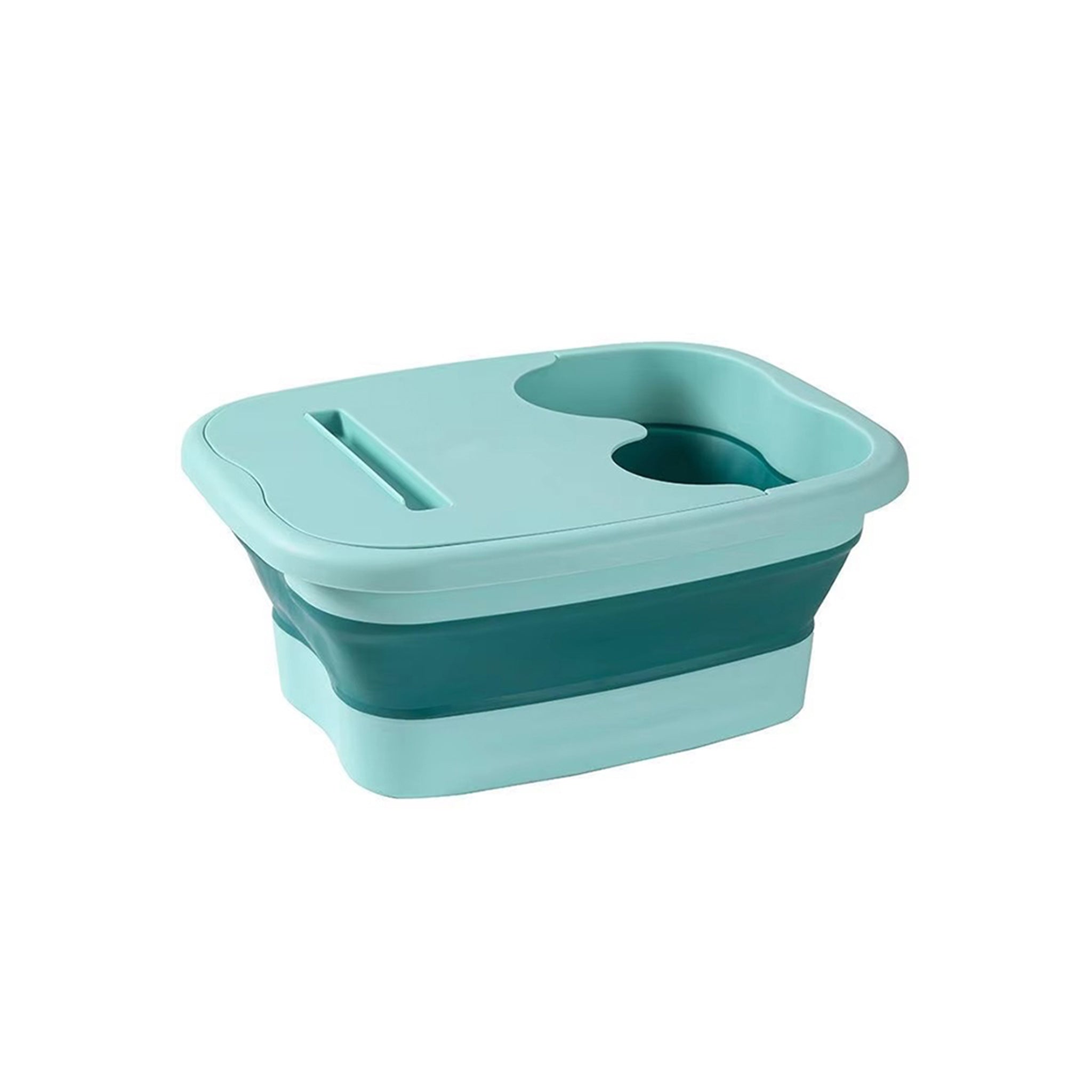 Udefineit voet badbassin opvouwbare en draagbare voet soak kuip met massage acupoint voor voet spa bad 15l/4 gallon voet massager weken badbassin emmer voor pedicure home spa behandeling (groen)