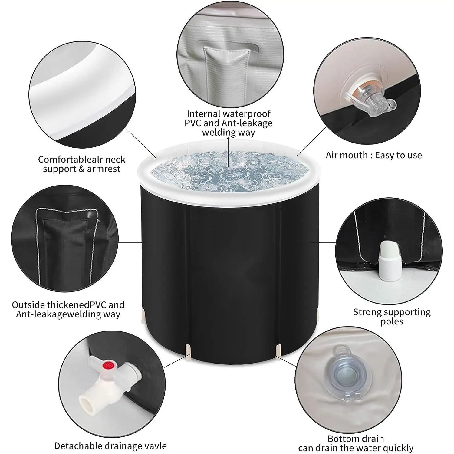 Baignoire pliable gonflable