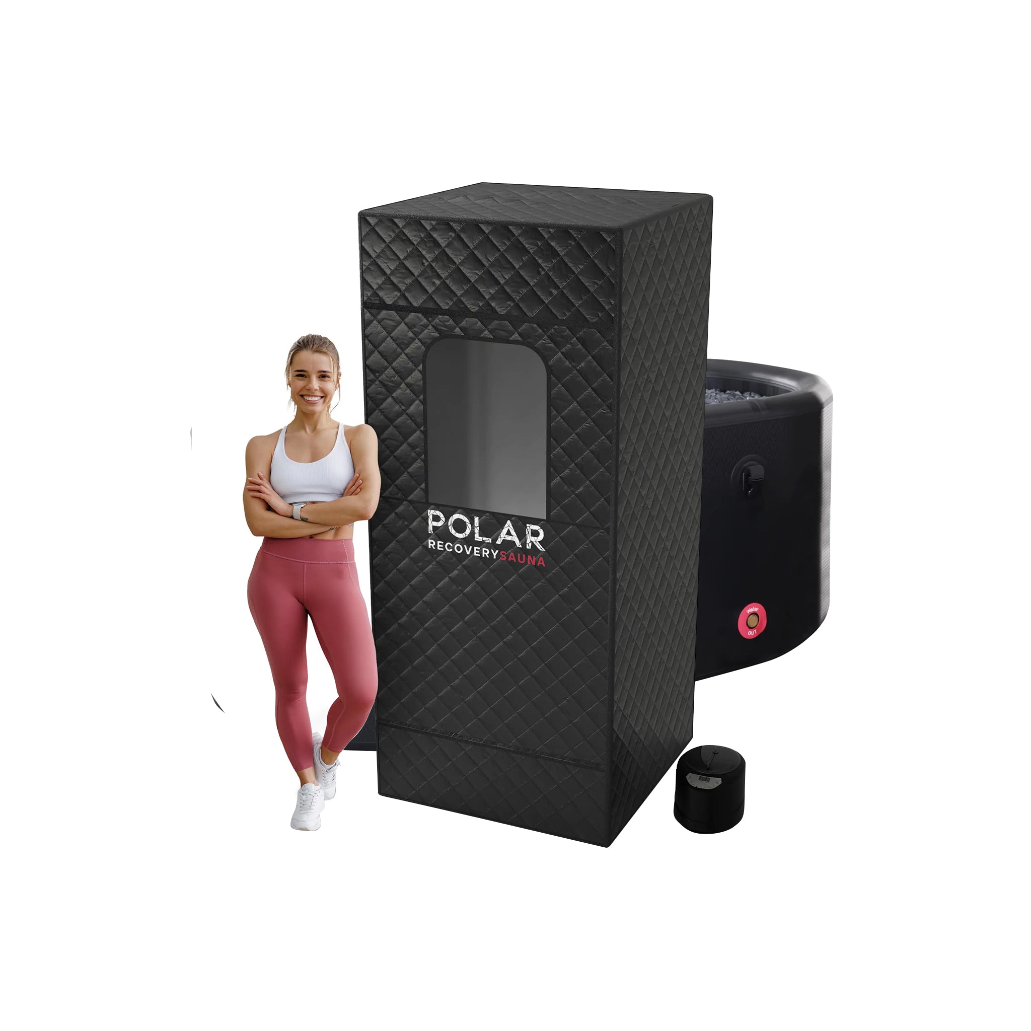 Polaire herstel sauna/draagbare stoomsauna voor herstel/sauna -tent zwart