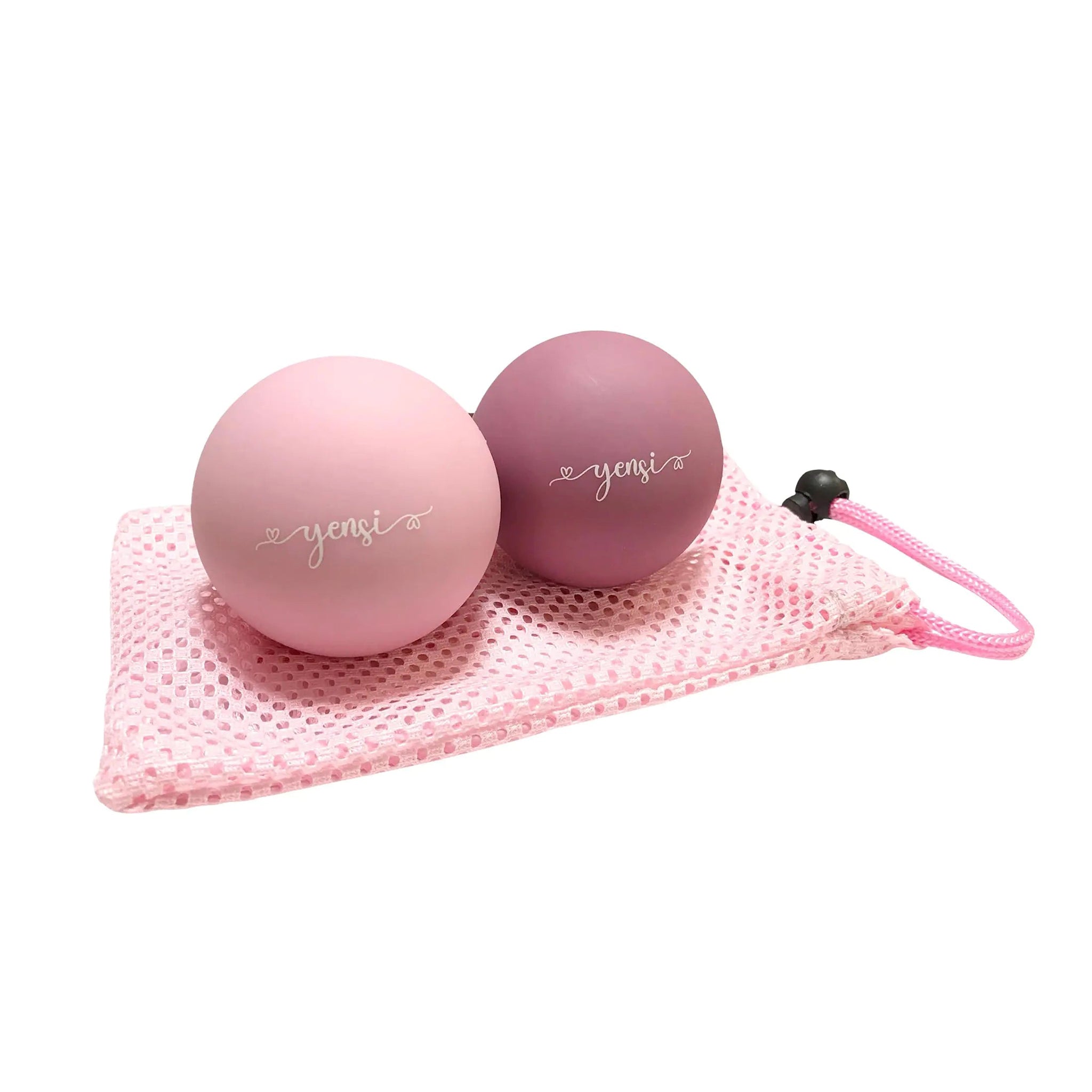 Lacrosse -ballen van siliconenmassage voor spierknopen en fysiotherapie van triggerpoint -therapie. Set van 2 ballen met draagtas. Latex-vrij. Ideaal voor diepe weefselmassage en myofasciale afgifte