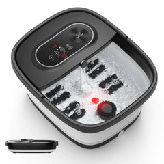 Snailax Inklapbare voet spa Bath voet spa met warmte voet spa Badmassager met 8 massagerrollers temperatuurregeling puimsteen