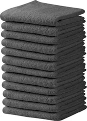 Handdoek en linnen mart witte salon handdoekenpakket van 12 (geen bleekbewijs 16 x 27 inch) sterk absorberende handdoeken voor handsalon gym schoonheid spa en thuis haarverzorging (wit)
