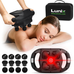 LX25 4-Hoofd Professionele massagepistool Deep Tissue Chiropractic Massager Body Sport Massagemachine trilt terugmassager voor pijnverlichting